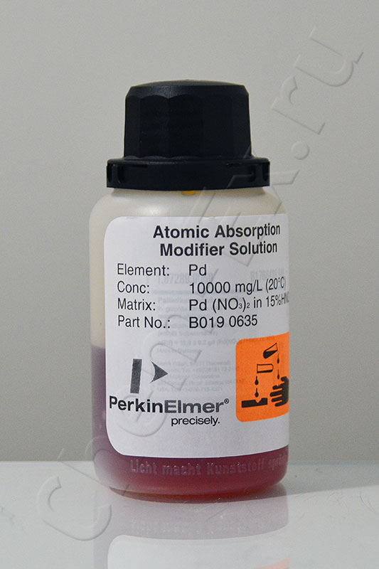 Палладиевый модификатор для графитовой печи AAS c (Pd) = 10.0 ± 0.2 g/l (PerkinElmer B0190635), 50 в Уфе