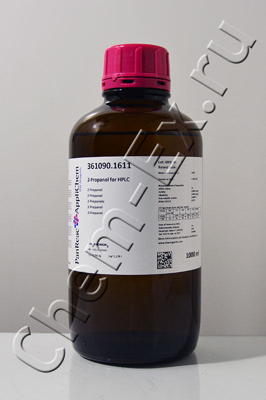 Изопропиловый спирт 99,9% для ВЭЖХ (Panreac 361090.1611), 1 л