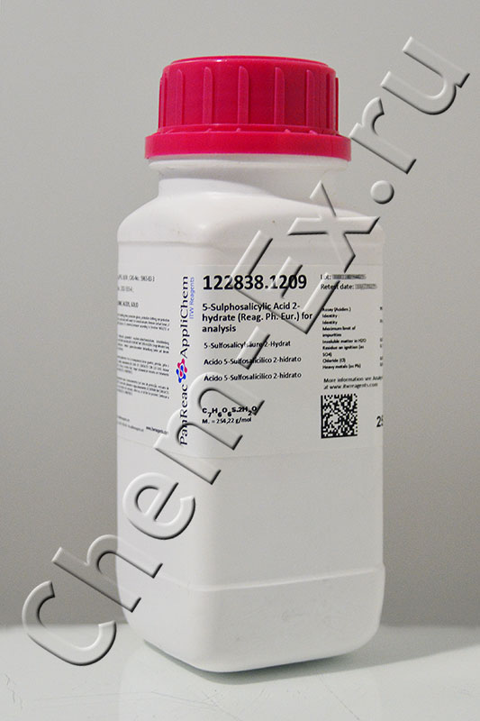 Сульфосалициловая-5 кислота 2-водн. (Reag. Ph. Eur.), для анализа (Panreac 122838.1209) 250 г в Уфе