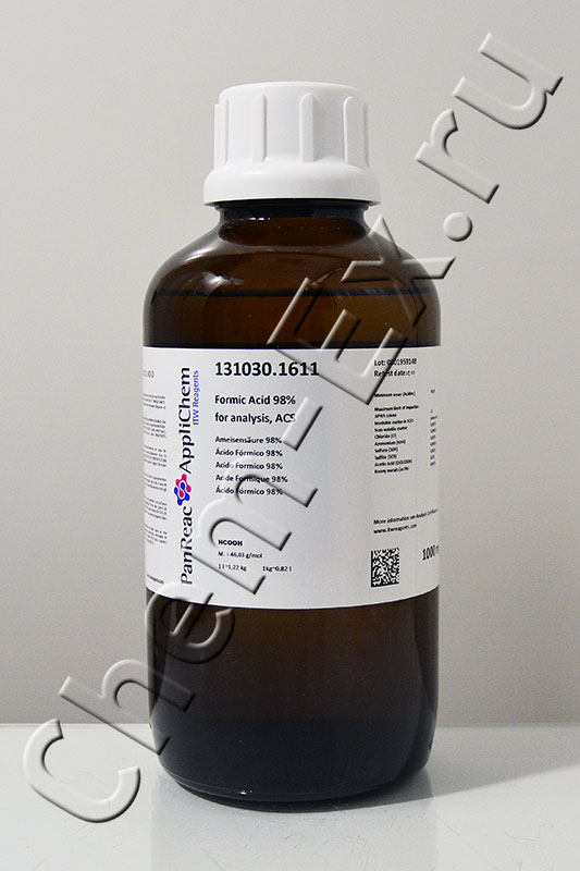 Муравьиная кислота 98% для аналитики (Panreac 131030.1611), 1 л