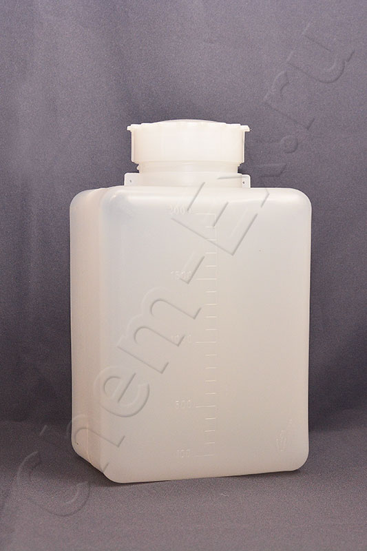 Банка 2000 мл, квадратная, горло 58 мм, завинч. звёздообразная, град., ПЭВП (Deltalab 444614) в Уфе