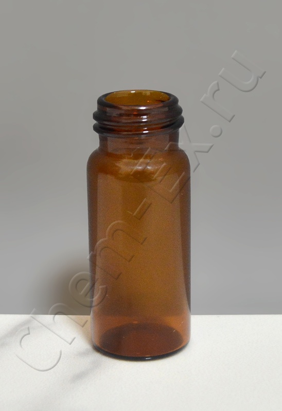 Виала 30 мл, темное стекло 7.0, d 27,5х72 мм, с резьбой ND24 (арт. HM-3072A)