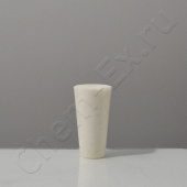 Пробка силиконовая удлиненная БС-19 (15/22 мм, h=39 мм), конусная, без канала; белая (BR-029) в Уфе