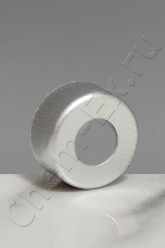 Крышка алюминиевая, обжимная, d 20 мм, с отверстием 10 мм (арт. HM-0721)