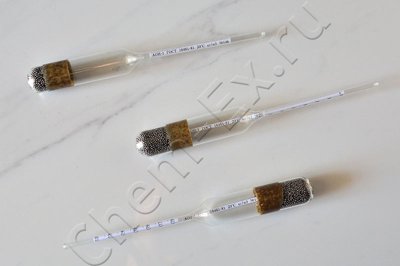 Набор ареометров АОН-1 (19 штук) (Химлаборприбор 159) в Уфе