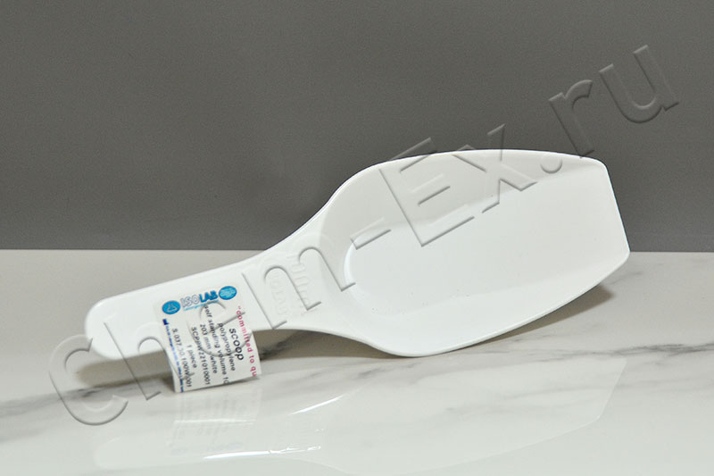 Совок мерный 100 мл (118х203х34мм) белый, полипропилен (IsoLab 037.30.100W)