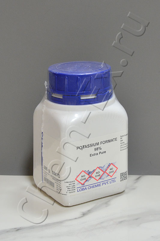 Калий формиат 98 % Extra Pure (LobaChemie 5367D00500), 500 г в Уфе