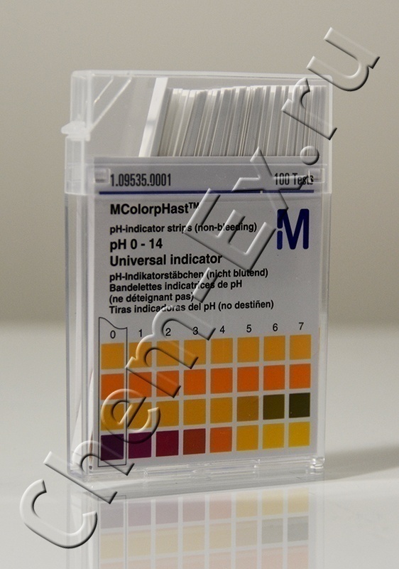 Бумага индикаторная универсальная pH 0-14 MColorpHast™ (Мерк 1.09535.0001), 100 шт/упак