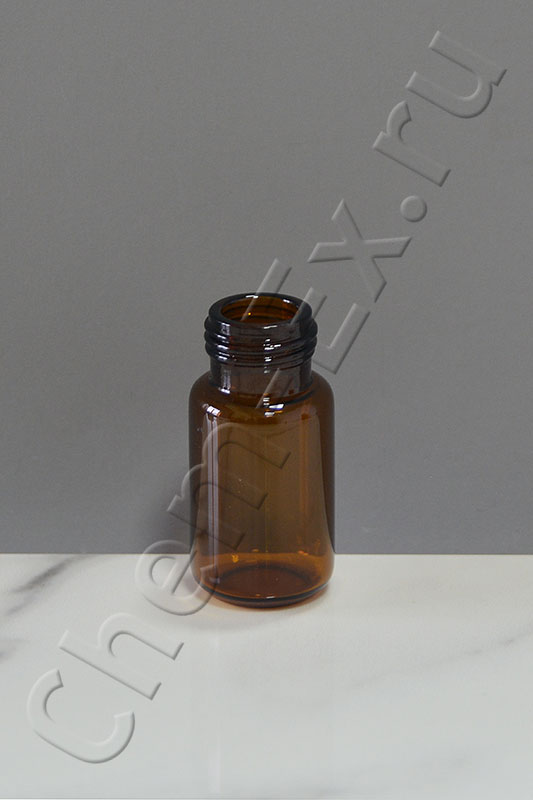 Виала 10 мм, темное стекло, d 22,5х46 мм, с резьбой ND18, круглое дно (арт. HM-1046GA) в Уфе