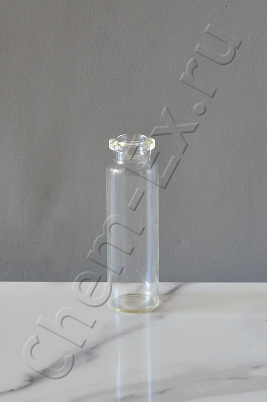 Виала 20 мл, светлое стекло, обжимная, с плоским дном, 22,5х75 мм (арт. HM-0837) в Уфе