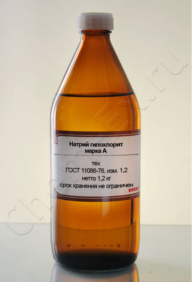 Натрий гипохлорит (тех) марка А, ГОСТ 11086-76