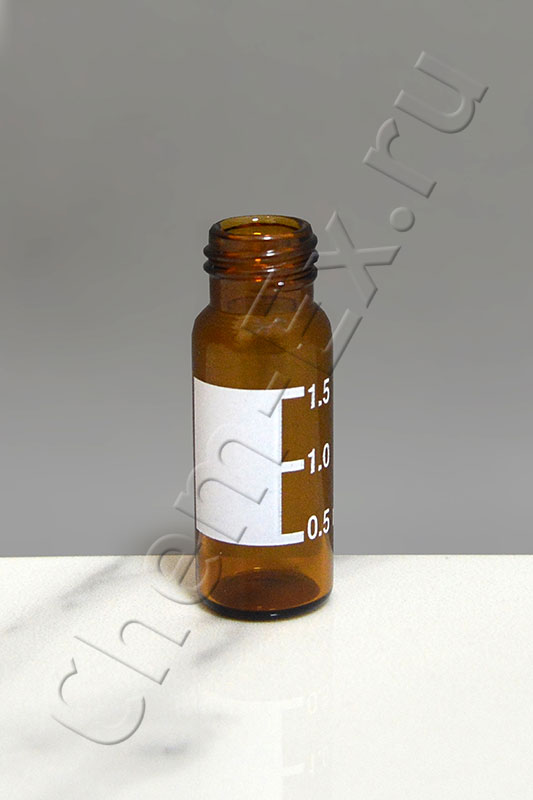 Виала 2 мл, темное стекло 5.1, d 11,6х32 мм, с резьбой (9-425), со шкалой (арт. HM-0716Н)