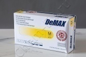 Перчатки DeMax (смотровые, латексные, нестерильные, неопудренные), размер M, уп/50 пар в Уфе Перчатки DeMax (смотровые, латексные, нестерильные, неопудренные), размер M, уп/50 пар в Уфе