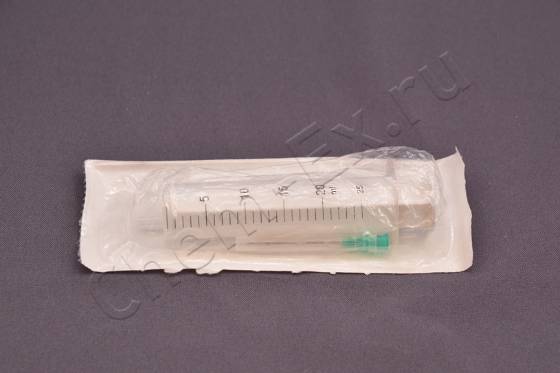 Шприц медицинский однократного применения двухкомп. 20 см3 с иглой 0,8*40 мм в Уфе