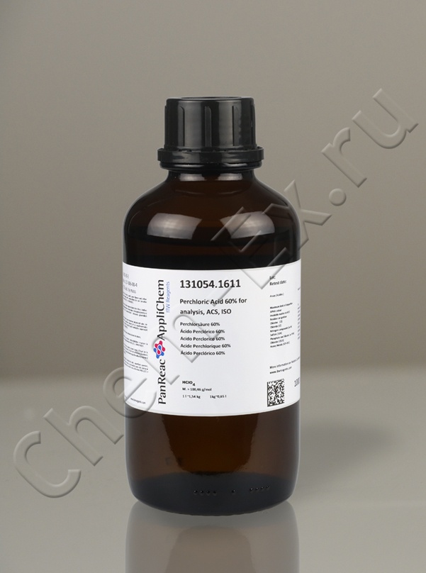 Хлорная кислота 60% для аналитики, ACS, ISO (Panreac 131054.1611), 1 л (1,5 кг) в Уфе