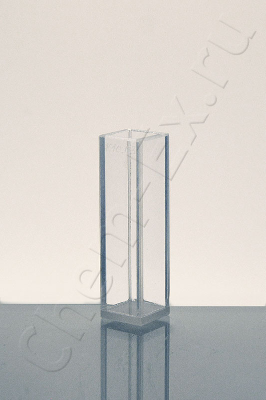 Кювета 10х10 для Флюората (12,5х12,5х45 мм) прозрачные стенки, кварц (Минимед 12002315)