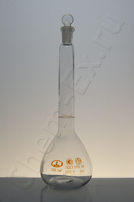 Колба мерная 2-100 ПМ ХС (со стеклянной пробкой 10/19) (10001133) в Уфе