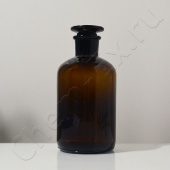 Склянка с притертой пробкой 500 мл (темн. стекло, узк. горло) (1402) в Уфе Склянка с притертой пробкой 500 мл (темн. стекло, узк. горло) (1402) в Уфе