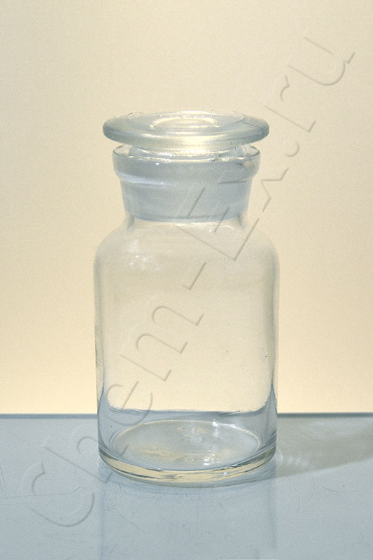 Склянка с притертой пробкой 125 мл (светл. стекло, шир. горло) (10003105)
