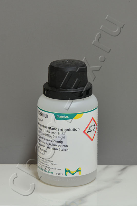 Марганец стандартный раствор в HNO3 1000 мг/л Mn Certipur® (Merck 1.19789.0100), 100 мл в Уфе