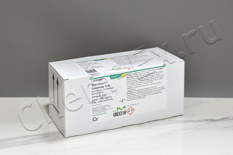 Тест-набор на Хром (IV) (0,01-3,00 мг/л) фотометрический, Spectroquant® (Merck 1.14758.0001), 250 шт в Уфе
