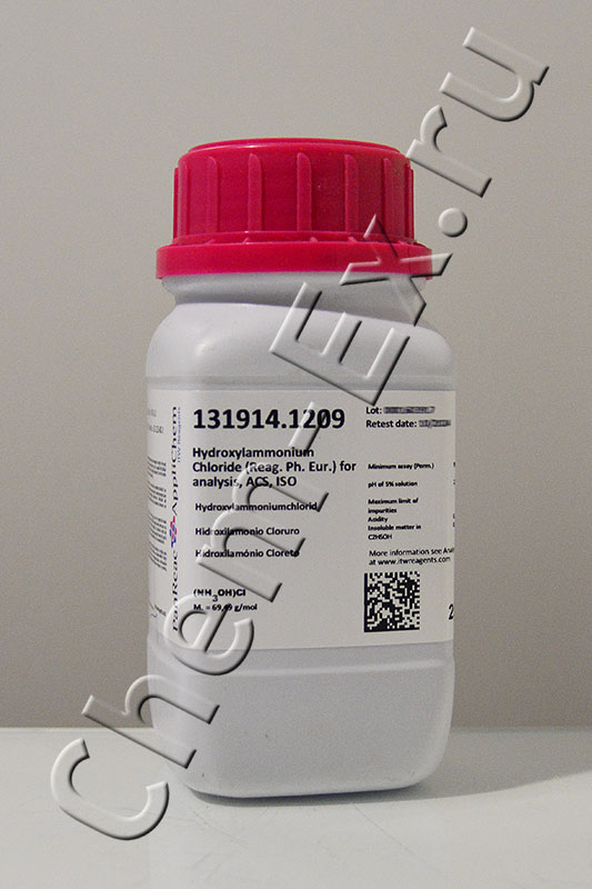 Гидроксиламина гидрохлорид, для аналитики, ACS, ISO (Panreac 131914.1209) 250 г