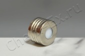 Крышка для вилы магнитная, d 18 мм, с отверстием, с септой из синего PTFE / белого силикона (арт. HM в Уфе