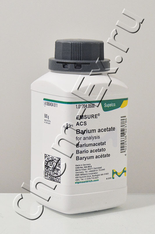 Барий уксуснокислый, для анализа EMSURE® ACS (Merck 1.01704.0500) 500 г в Уфе