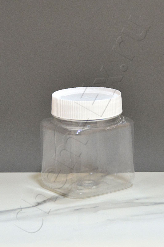 Банка  250 мл с завинчивающиейся крышкой, квадратная, ПЭТ (5.01.02.036) в Уфе