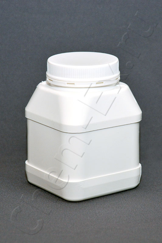 Банка 500 мл с завинч. крышкой, квадратная, белая, ПЭ (Модерн-500) Банка 500 мл с завинч. крышкой, квадратная, белая, ПЭ (Модерн-500)