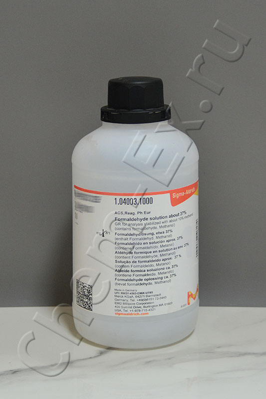 Формальдегид, 37 % раствор (в 10 % метанольном растворе) ACS,Reag. Ph Eur (Merck 1.04003.1000), 1 л в Уфе