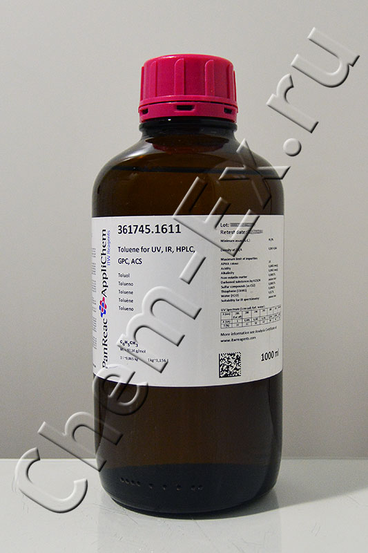Толуол для УФ-ИК-ВЭЖХ-УПХ (Panreac 361745.1611), 1 л в Уфе