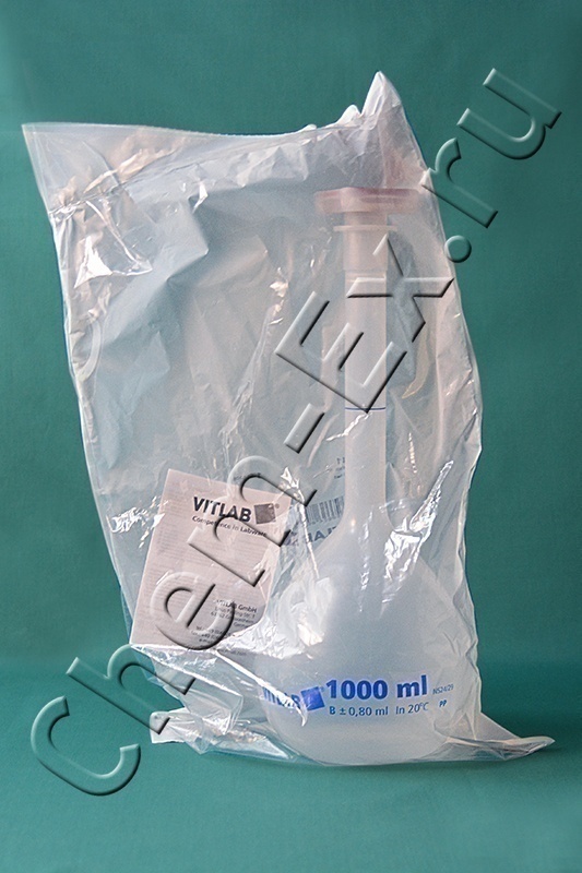 Колба мерная 1000 мл с пробкой 24/29, ПП Vitlab (676941) в Уфе
