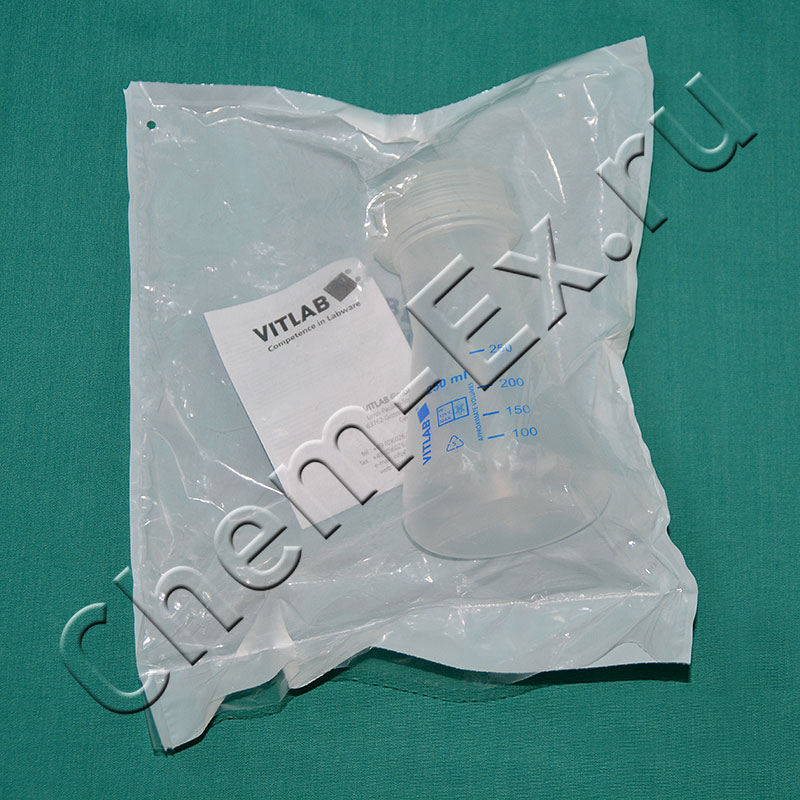 Колба Эрленмейера 250 мл с завинчивающейся крышкой, GL52, градуированная, ПП (Vitlab 668941) в Уфе