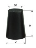Пробка резиновая №40 (d-37/45; h-40 мм; m-70,42г) в Уфе