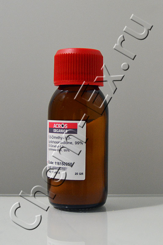Димедон (5,5-диметил-1,3-циклогександион) 99 % (Acros 11615 0250) 25 г