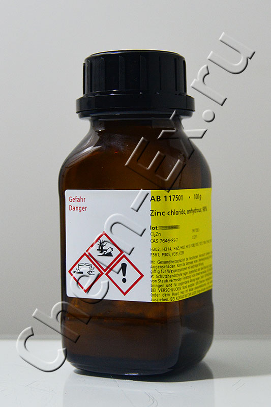 Цинк хлористый б/в 98.0 % (ABCR AB117501) 100 г в Уфе