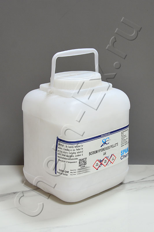 Натрий гидроокись, гранулы 98% AR (SC1606) 5 кг