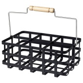 Подставка для 6 бутылок с ручками БОРСТАД, 27х20 см, h=10 см, сталь/массив бука (80464393) в Уфе