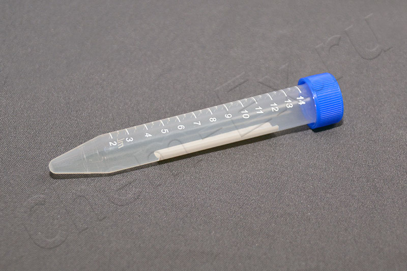 Пробирка коническая 15 мл (17х121 мм), с винтовой крышкой, с дел., ПП (МиниМед 11005409) в Уфе