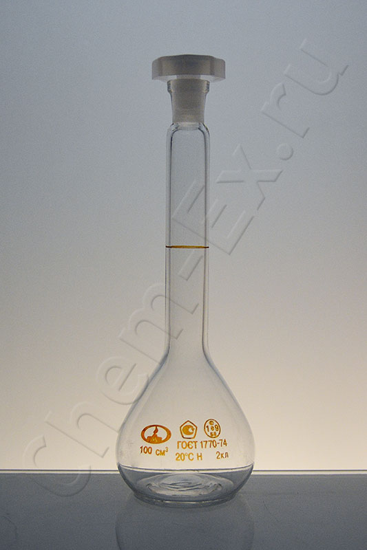 Колба мерная 2а-100-2 ХС (с п/э пробкой 10/19) (10001110) в Уфе