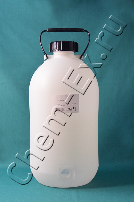 Бутыль 10 л, с ручкой и краном, GL62,5 мм, ПЭВП (Vitlab 81662)