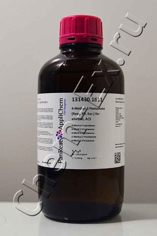 Метилизобутилкетон 99% для аналитики(4-метил-2-пентанон) (Panreac 131430.1611), 1 л