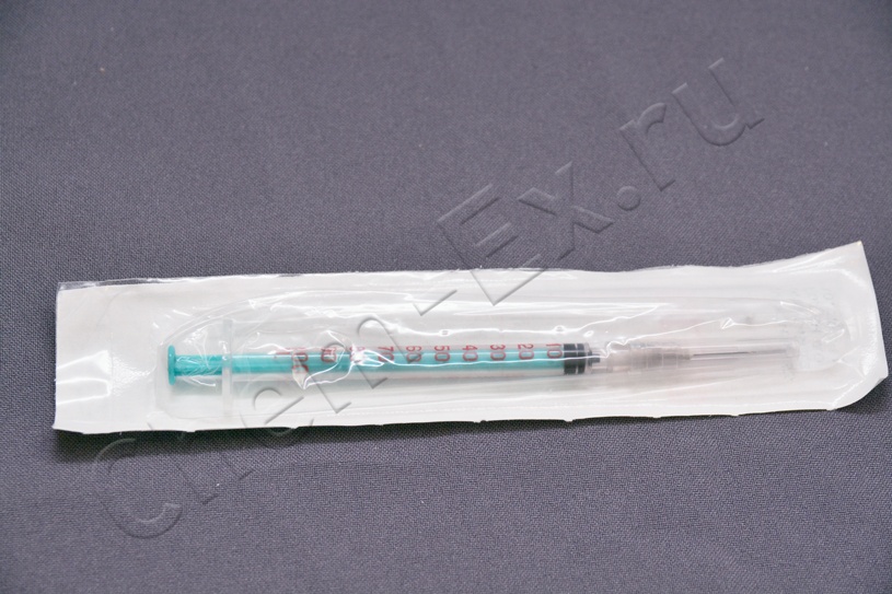 Шприц мед. однокр. применения трехкомп. 1 см3 "Луер" инсулиновый с иглой 0,4х12 мм в Уфе