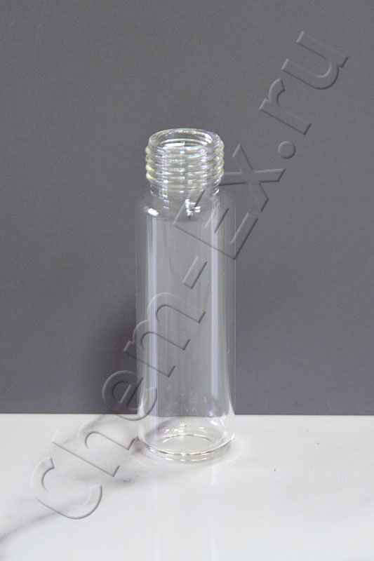 Виала 20 мл, светлое стекло, d 22,5х75 мм, с резьбой ND18, круглое дно (арт. HM-2075G) в Уфе
